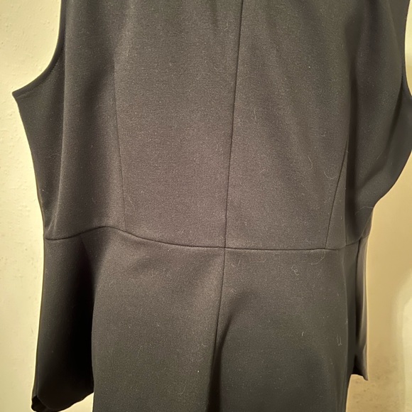 Lane Bryant Pullover Vest Like Top - 1/2 Faux Leather front with Jewels - Picture 7 of 12
